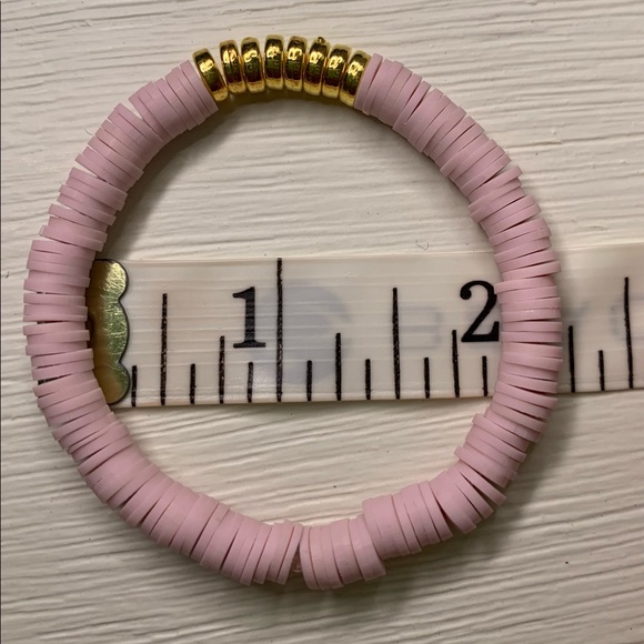 Clay flat bead bracelet handmade - Picture 3 of 3